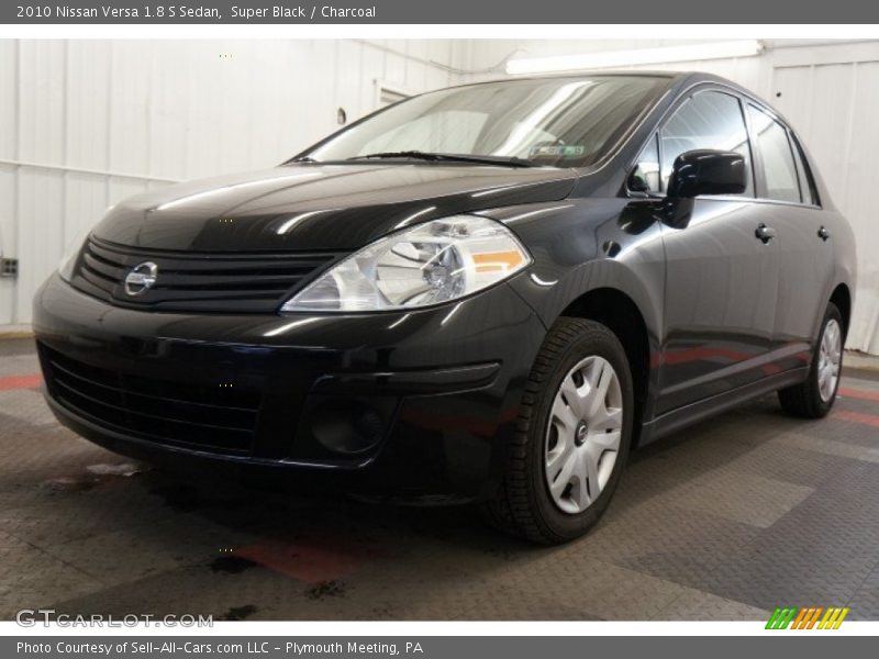 Super Black / Charcoal 2010 Nissan Versa 1.8 S Sedan