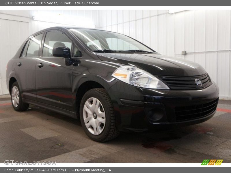Super Black / Charcoal 2010 Nissan Versa 1.8 S Sedan