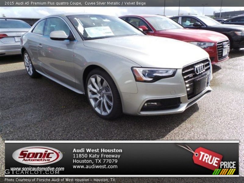 Cuvee Silver Metallic / Velvet Beige 2015 Audi A5 Premium Plus quattro Coupe