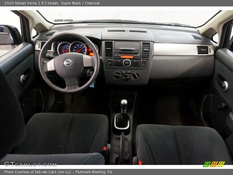 Super Black / Charcoal 2010 Nissan Versa 1.8 S Sedan