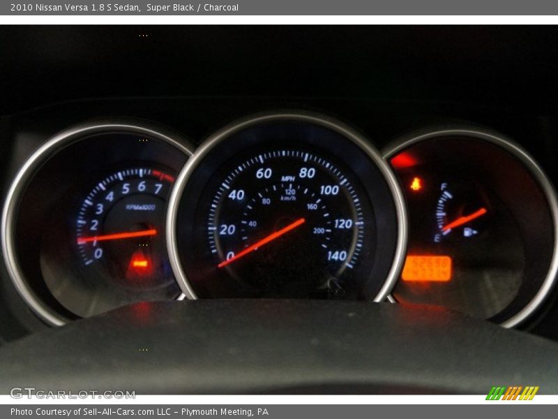 Super Black / Charcoal 2010 Nissan Versa 1.8 S Sedan