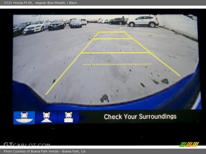 Aegean Blue Metallic / Black 2015 Honda Fit EX