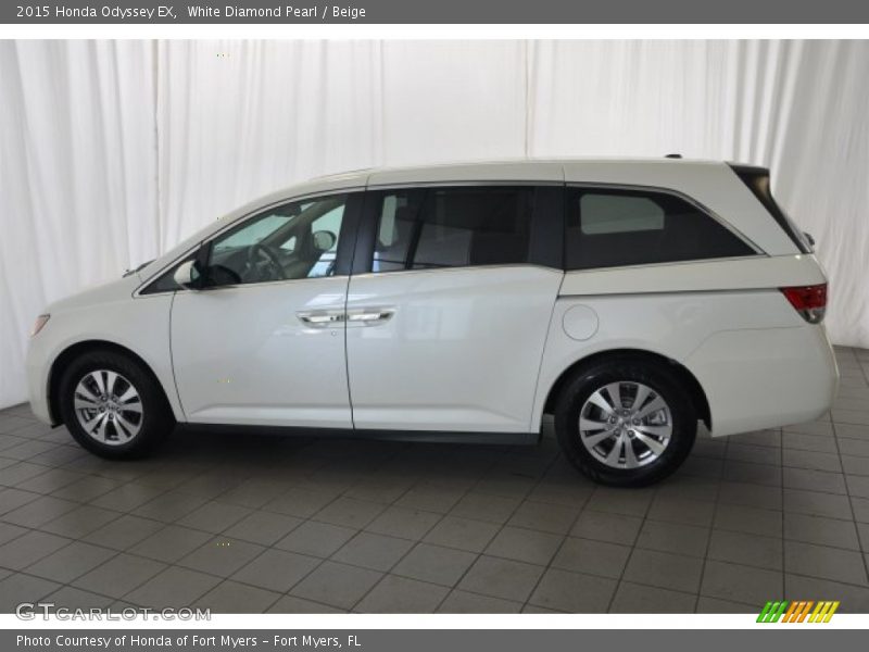 White Diamond Pearl / Beige 2015 Honda Odyssey EX