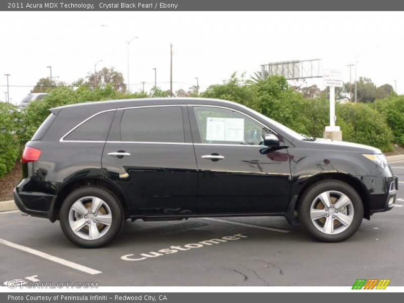 Crystal Black Pearl / Ebony 2011 Acura MDX Technology