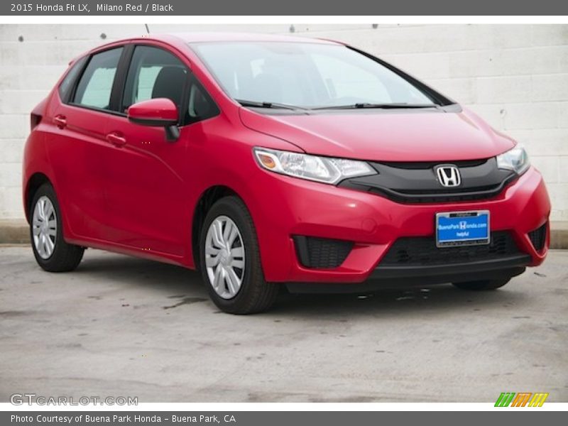 Milano Red / Black 2015 Honda Fit LX