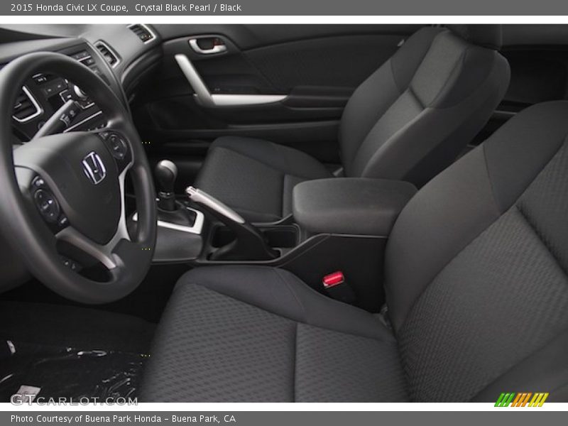 Crystal Black Pearl / Black 2015 Honda Civic LX Coupe