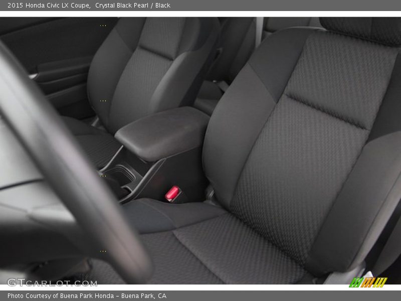 Crystal Black Pearl / Black 2015 Honda Civic LX Coupe