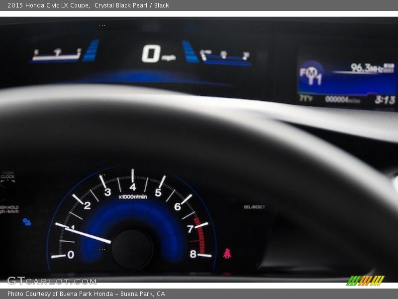 Crystal Black Pearl / Black 2015 Honda Civic LX Coupe