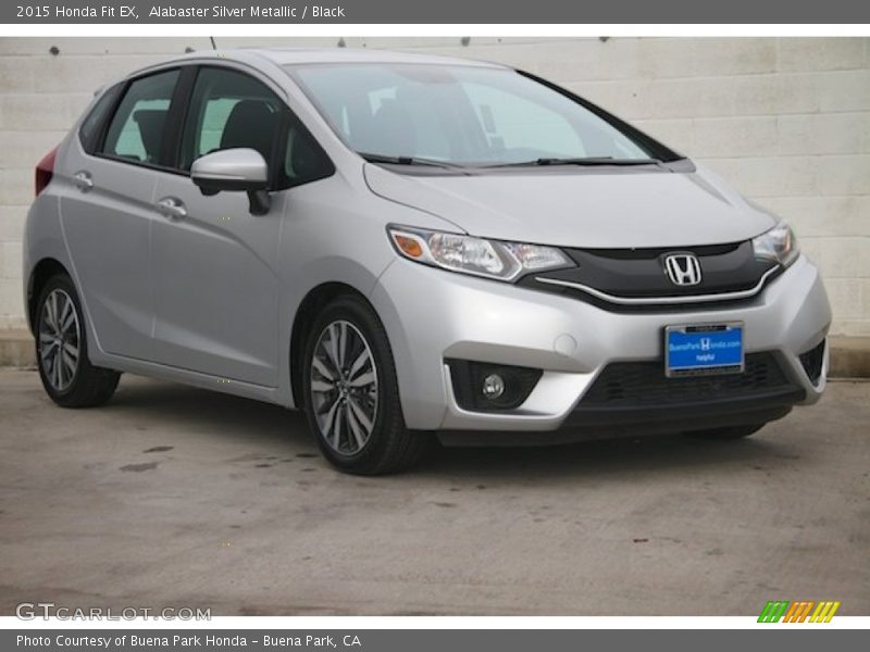 Alabaster Silver Metallic / Black 2015 Honda Fit EX