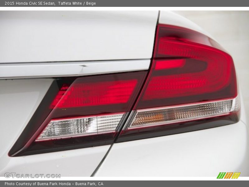 Taffeta White / Beige 2015 Honda Civic SE Sedan