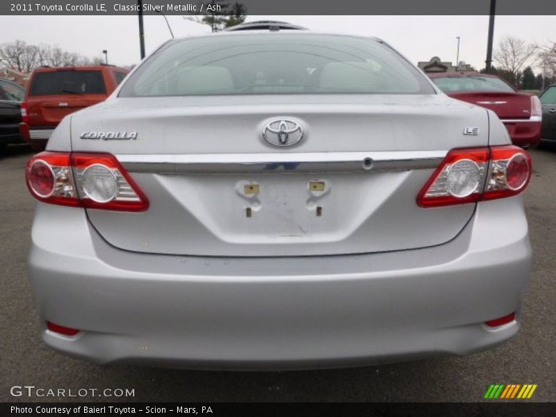 Classic Silver Metallic / Ash 2011 Toyota Corolla LE