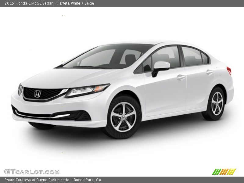 Taffeta White / Beige 2015 Honda Civic SE Sedan
