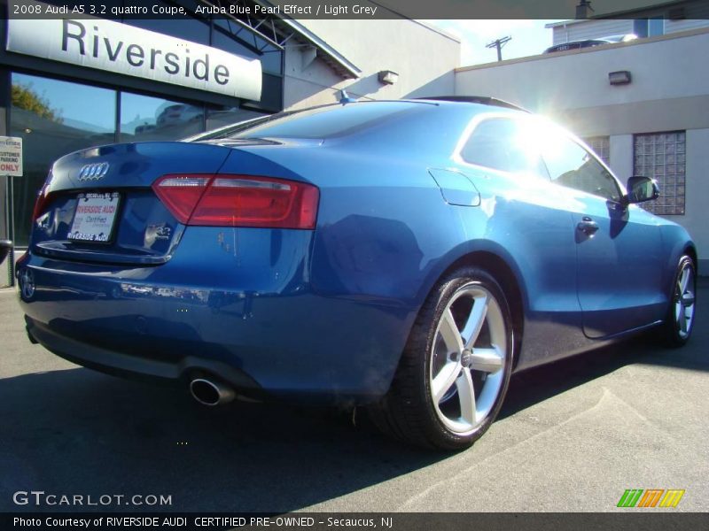 Aruba Blue Pearl Effect / Light Grey 2008 Audi A5 3.2 quattro Coupe