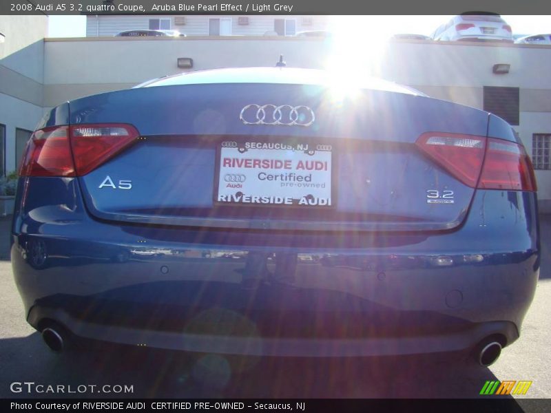 Aruba Blue Pearl Effect / Light Grey 2008 Audi A5 3.2 quattro Coupe