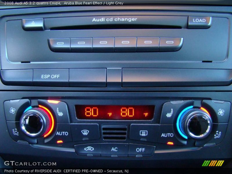 Aruba Blue Pearl Effect / Light Grey 2008 Audi A5 3.2 quattro Coupe