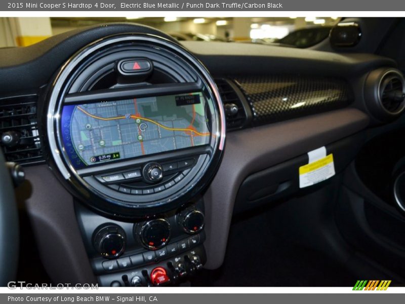 Electric Blue Metallic / Punch Dark Truffle/Carbon Black 2015 Mini Cooper S Hardtop 4 Door