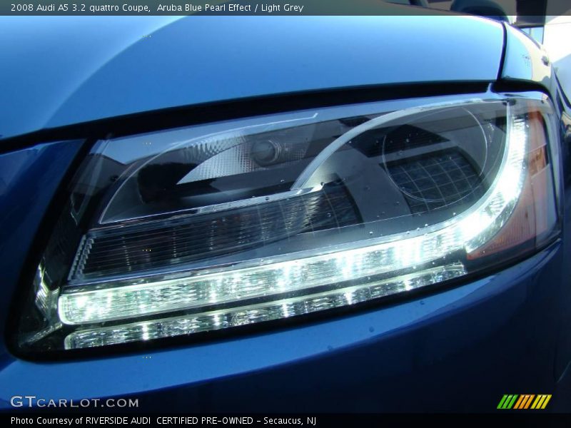 Aruba Blue Pearl Effect / Light Grey 2008 Audi A5 3.2 quattro Coupe