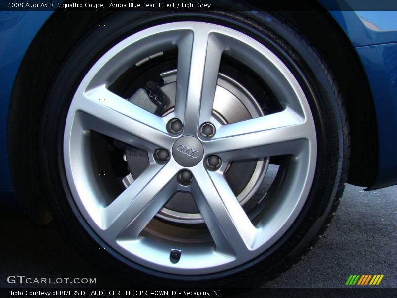 Aruba Blue Pearl Effect / Light Grey 2008 Audi A5 3.2 quattro Coupe