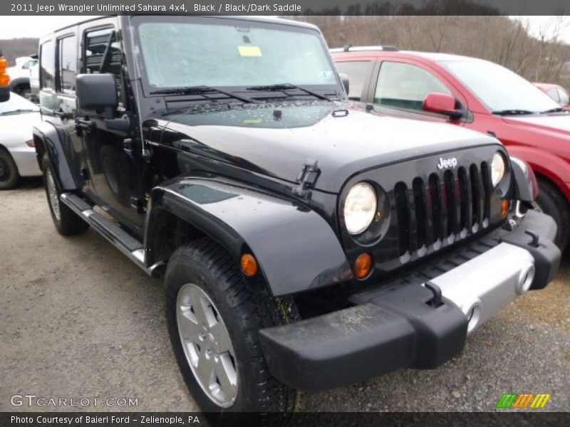 Black / Black/Dark Saddle 2011 Jeep Wrangler Unlimited Sahara 4x4