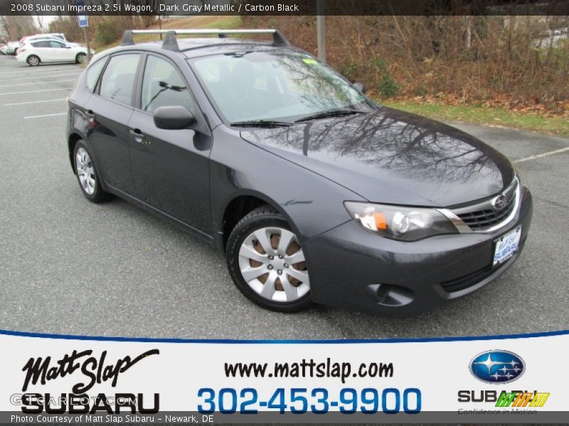 Dark Gray Metallic / Carbon Black 2008 Subaru Impreza 2.5i Wagon