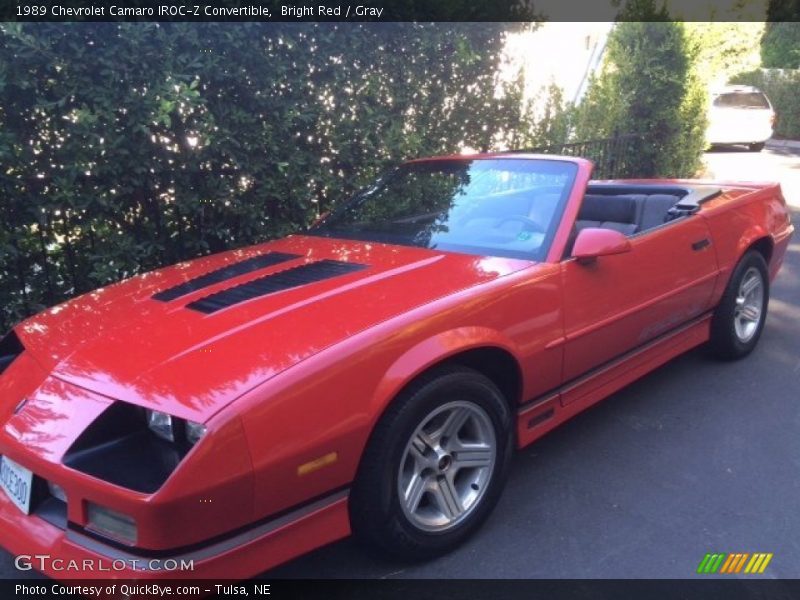 Bright Red / Gray 1989 Chevrolet Camaro IROC-Z Convertible