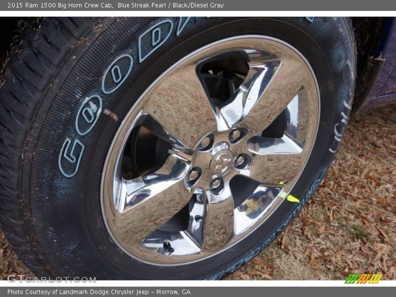 Blue Streak Pearl / Black/Diesel Gray 2015 Ram 1500 Big Horn Crew Cab