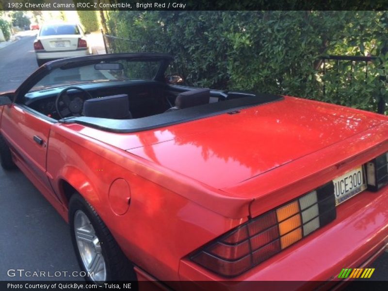 Bright Red / Gray 1989 Chevrolet Camaro IROC-Z Convertible