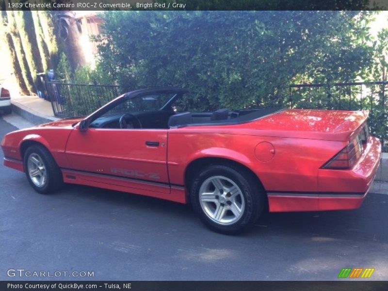 Bright Red / Gray 1989 Chevrolet Camaro IROC-Z Convertible