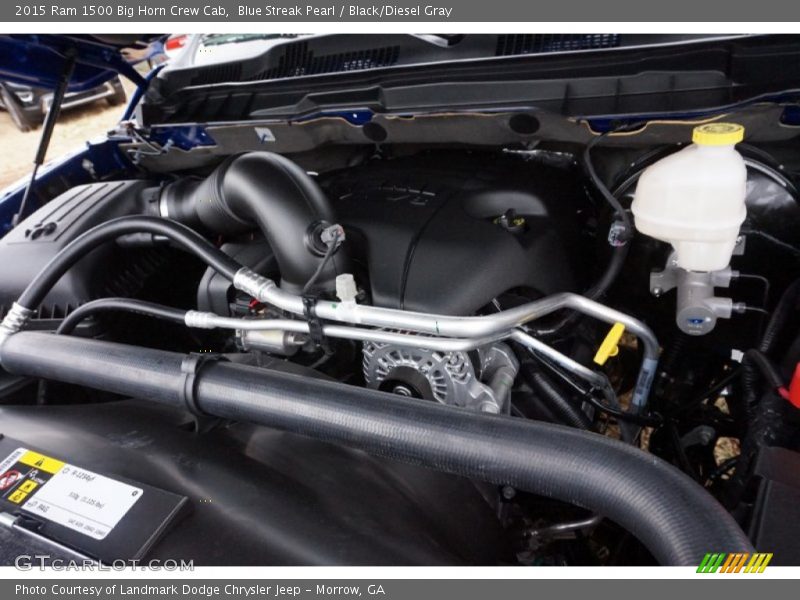 Blue Streak Pearl / Black/Diesel Gray 2015 Ram 1500 Big Horn Crew Cab