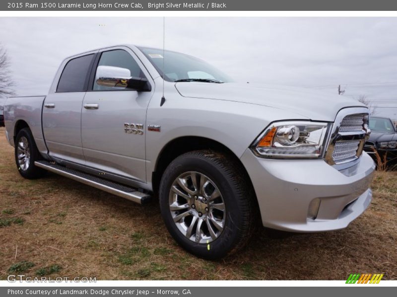 Bright Silver Metallic / Black 2015 Ram 1500 Laramie Long Horn Crew Cab