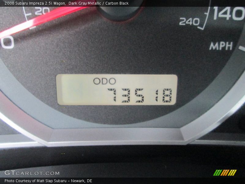 Dark Gray Metallic / Carbon Black 2008 Subaru Impreza 2.5i Wagon