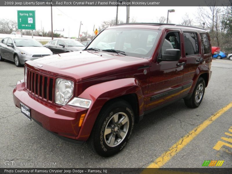 Red Rock Crystal Pearl / Pastel Pebble Beige Mckinley Leather 2009 Jeep Liberty Sport 4x4