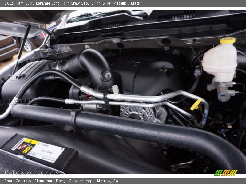 Bright Silver Metallic / Black 2015 Ram 1500 Laramie Long Horn Crew Cab
