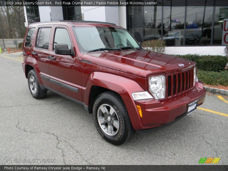 Red Rock Crystal Pearl / Pastel Pebble Beige Mckinley Leather 2009 Jeep Liberty Sport 4x4