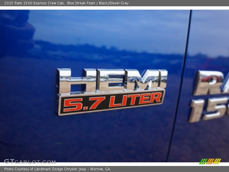 Blue Streak Pearl / Black/Diesel Gray 2015 Ram 1500 Express Crew Cab