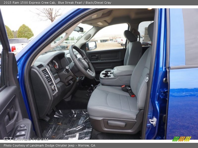 Blue Streak Pearl / Black/Diesel Gray 2015 Ram 1500 Express Crew Cab