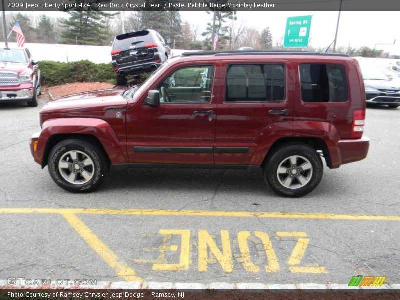 Red Rock Crystal Pearl / Pastel Pebble Beige Mckinley Leather 2009 Jeep Liberty Sport 4x4