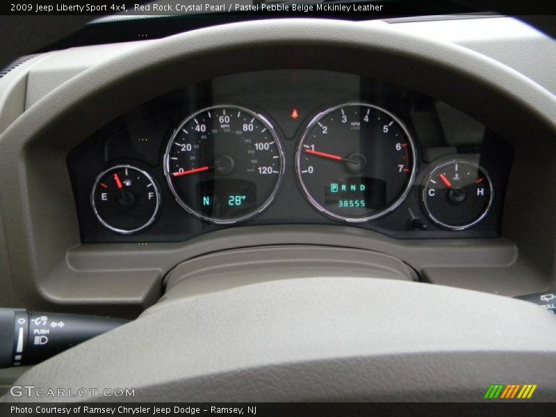 Red Rock Crystal Pearl / Pastel Pebble Beige Mckinley Leather 2009 Jeep Liberty Sport 4x4