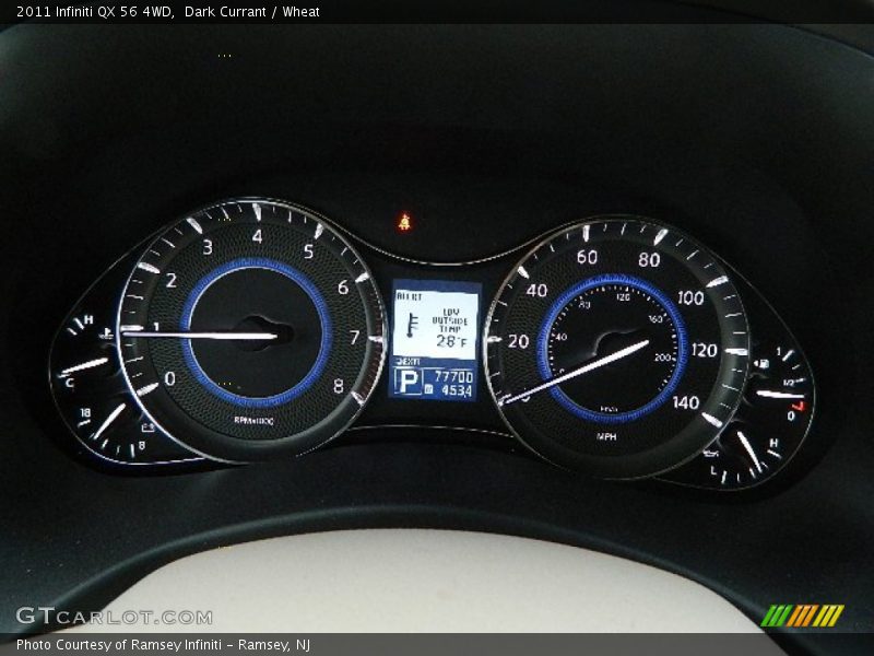 Dark Currant / Wheat 2011 Infiniti QX 56 4WD