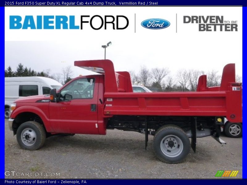 Vermillion Red / Steel 2015 Ford F350 Super Duty XL Regular Cab 4x4 Dump Truck