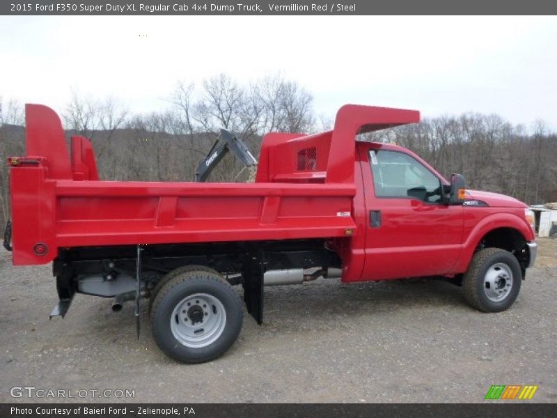 2015 F350 Super Duty XL Regular Cab 4x4 Dump Truck Vermillion Red