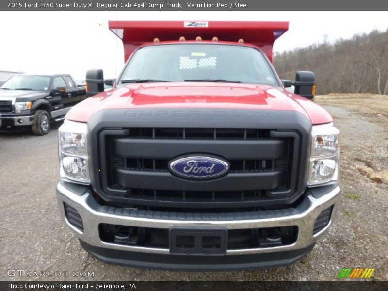 Vermillion Red / Steel 2015 Ford F350 Super Duty XL Regular Cab 4x4 Dump Truck