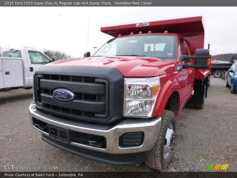 Vermillion Red / Steel 2015 Ford F350 Super Duty XL Regular Cab 4x4 Dump Truck