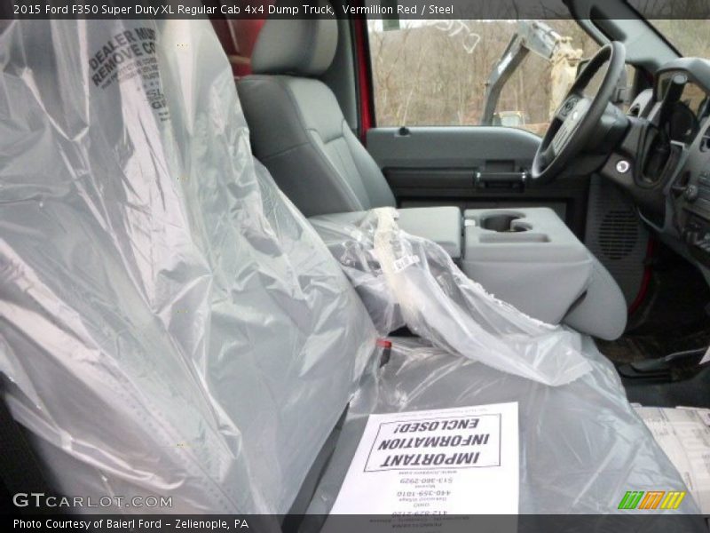Vermillion Red / Steel 2015 Ford F350 Super Duty XL Regular Cab 4x4 Dump Truck