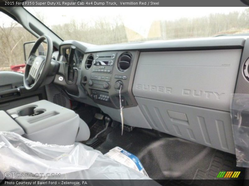 Vermillion Red / Steel 2015 Ford F350 Super Duty XL Regular Cab 4x4 Dump Truck