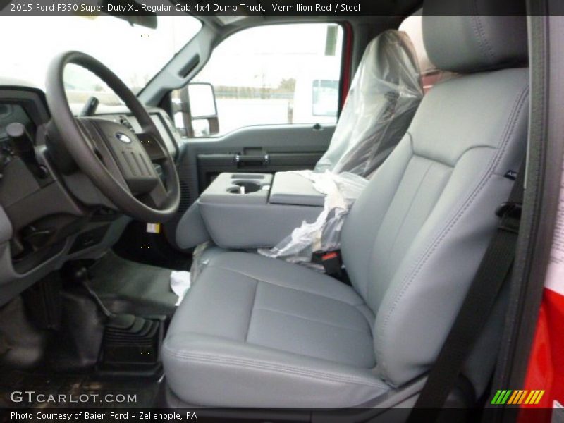 Front Seat of 2015 F350 Super Duty XL Regular Cab 4x4 Dump Truck