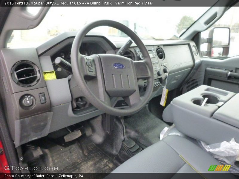 Steel Interior - 2015 F350 Super Duty XL Regular Cab 4x4 Dump Truck 