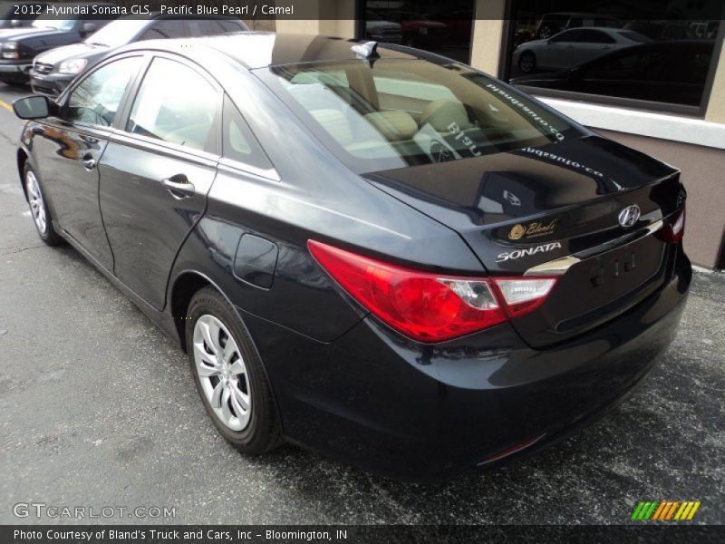 Pacific Blue Pearl / Camel 2012 Hyundai Sonata GLS