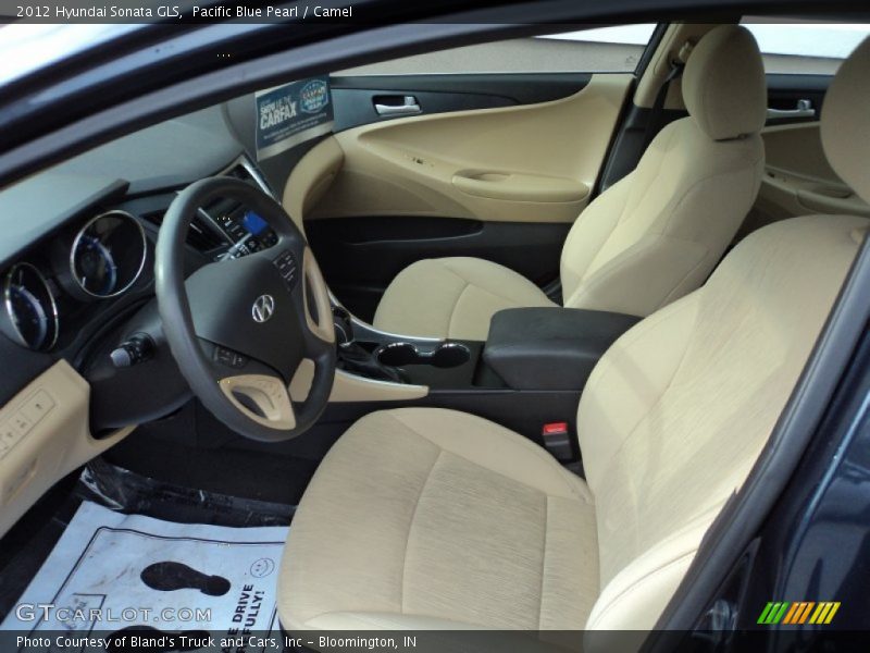 Pacific Blue Pearl / Camel 2012 Hyundai Sonata GLS