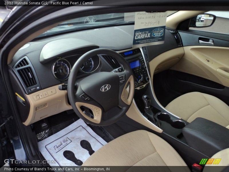 Pacific Blue Pearl / Camel 2012 Hyundai Sonata GLS